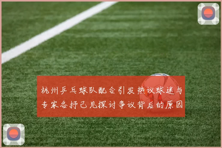 杭州乒乓球队配合引发热议球迷与专家各抒己见探讨争议背后的原因