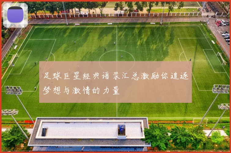 足球巨星经典语录汇总激励你追逐梦想与激情的力量