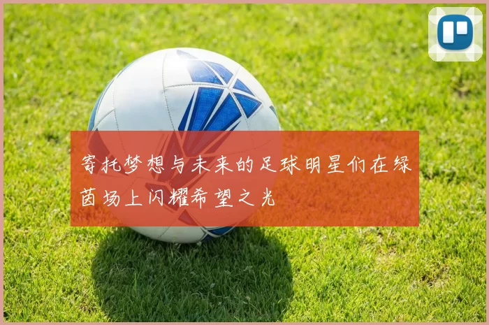寄托梦想与未来的足球明星们在绿茵场上闪耀希望之光